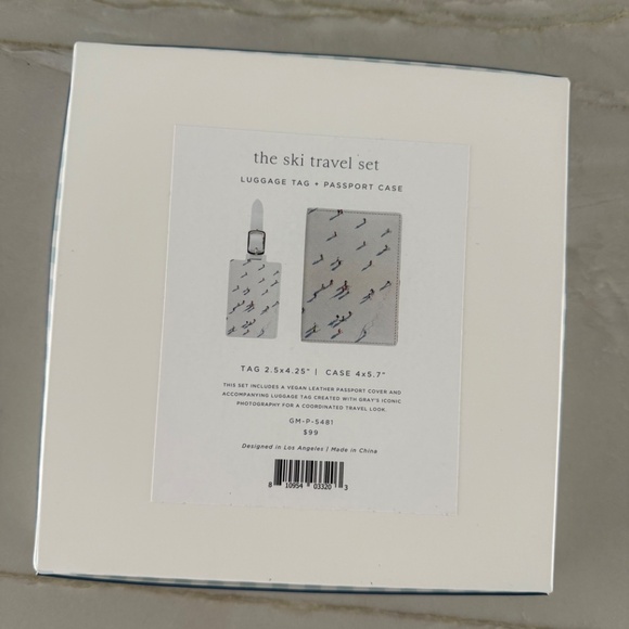 Gray Malin Ski Travel Set - Passport Case & Luggage Tag - Picture 3 of 9